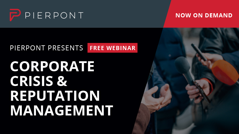 Corporate Crisis & Reputation Management Webinar